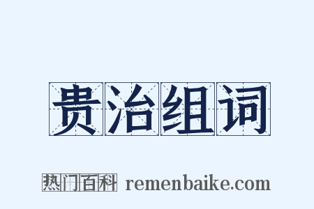 贵治组词是什么意思的图片